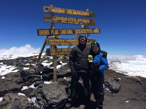 Bianca and Paul at Kilimanjaro - 19,341 Ft (5,895 m)
